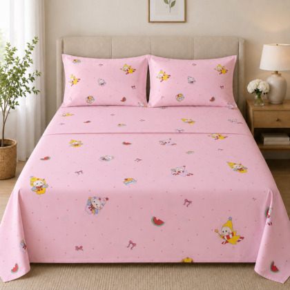 Fairy Bliss 100% Egyptian Cotton Kids Bedsheet Set - main