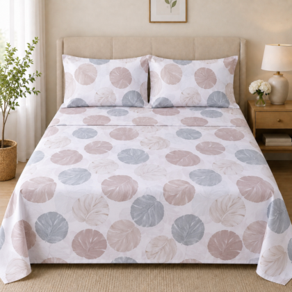 Luxurious floral bedsheet set with 2 pillowcases