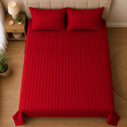 250 TC Egyptian cotton bedsheet set in Royal Crimson colour
