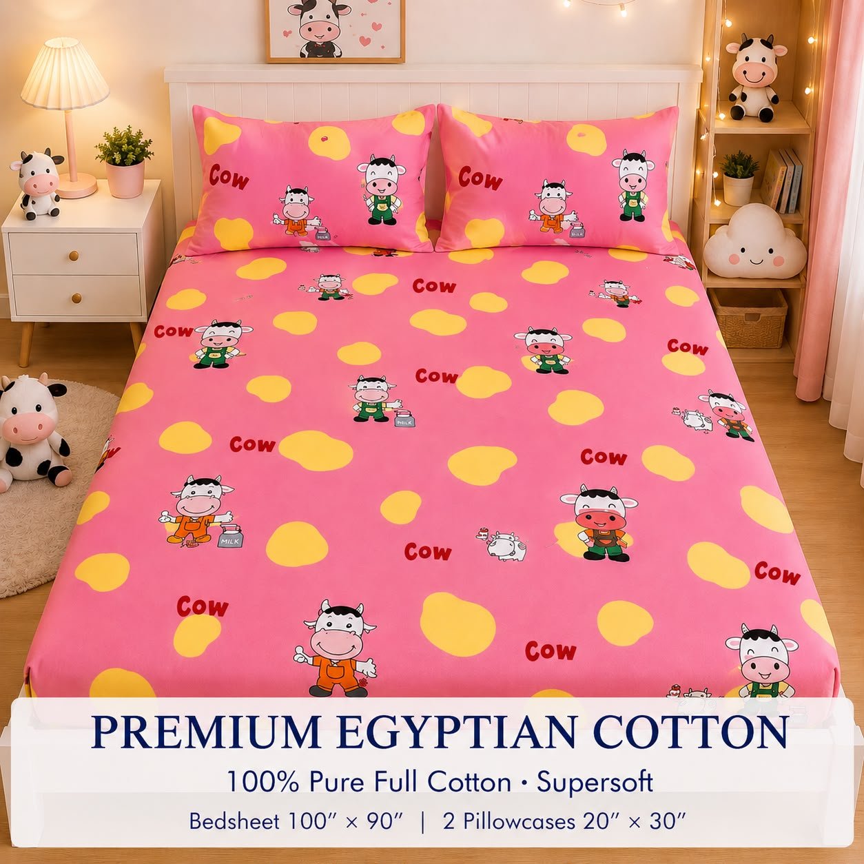 Premium Egyptian Cotton Bedsheet 100% Pure cotton