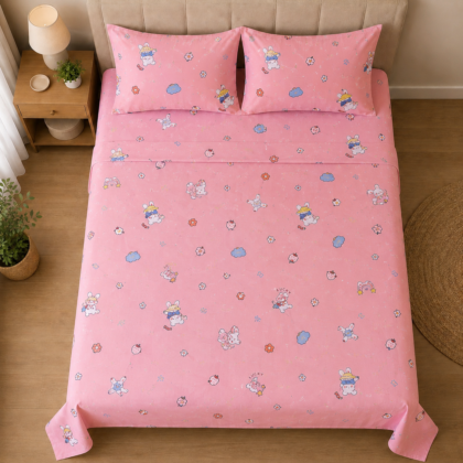 Willow Bliss – 100% Egyptian Cotton Kids Bedsheet Set with 2 Pillowcases